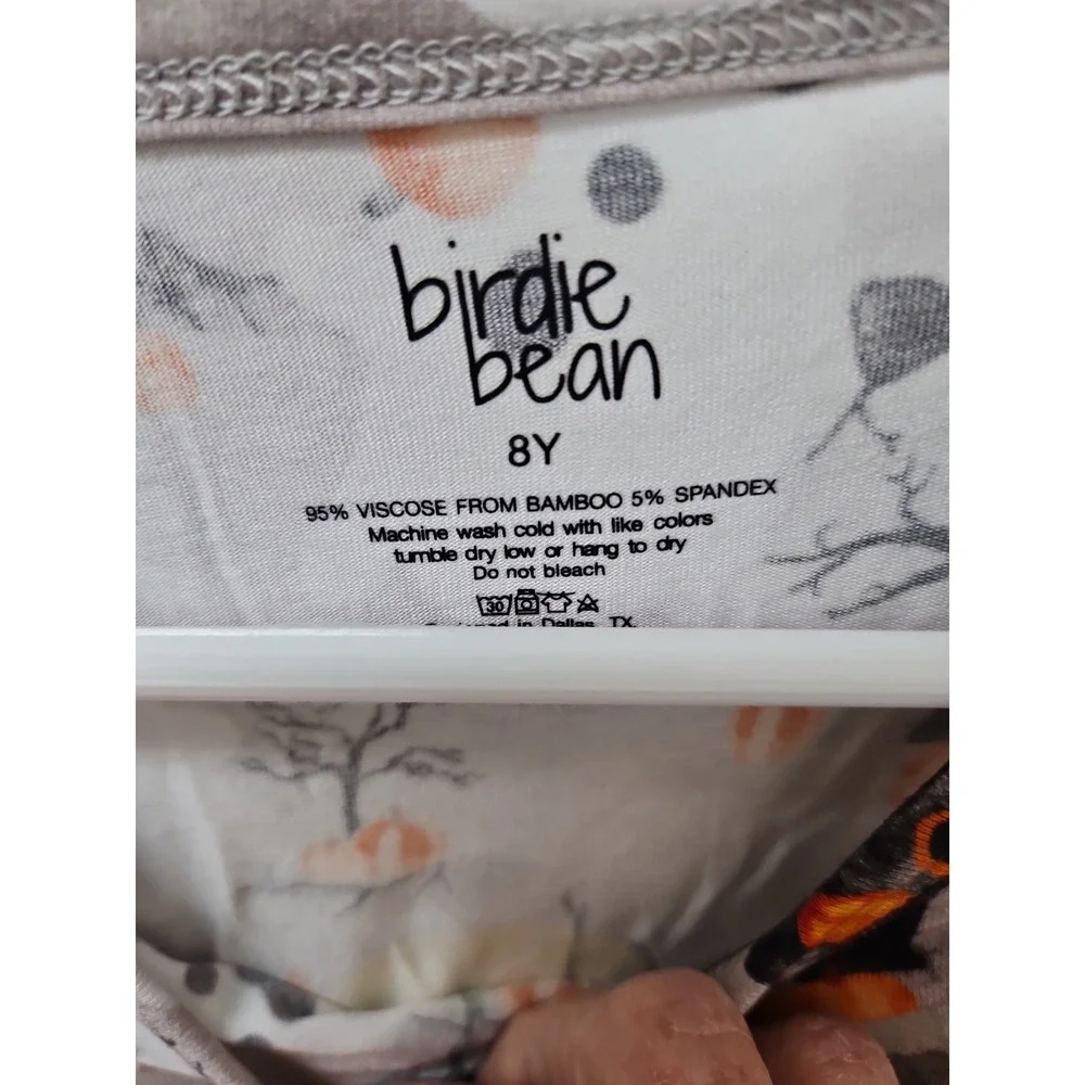 NWT Birdie Bean Halloween Sleeve Pajama Set  Bamboo Viscose Girls 8